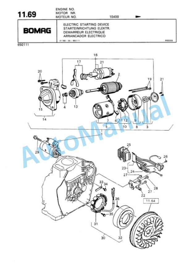 Bomag BPR 50-52 D, BPR 55-52 D Vibratory Plate Compactor Spare Parts Catalogue 00813406-2