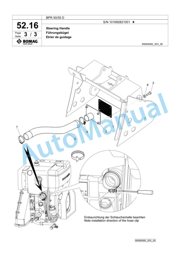 Bomag BPR 50-55 D Vibratory Plate Compactor Spare Parts Catalogue 00824775-2