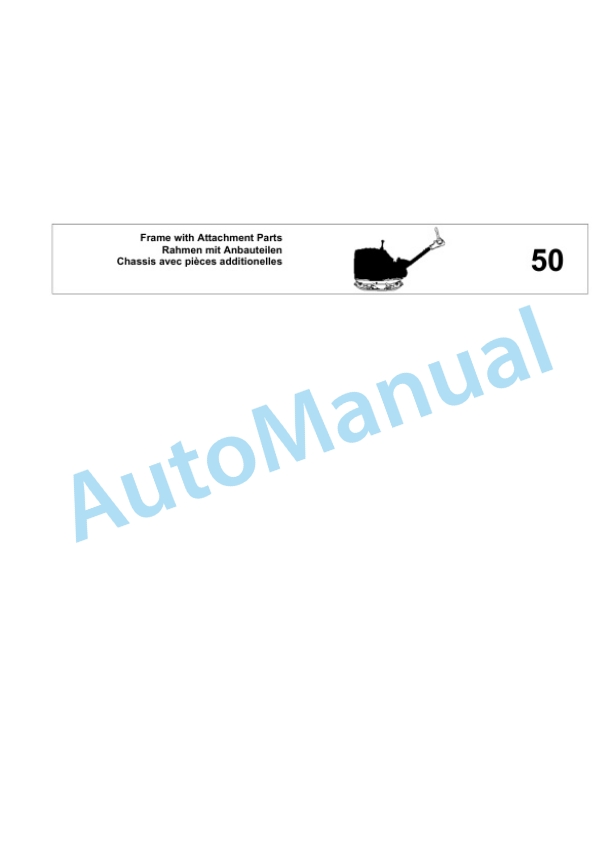 Bomag BPR 50-55 D Vibratory Plate Compactor Spare Parts Catalogue 00825539-2