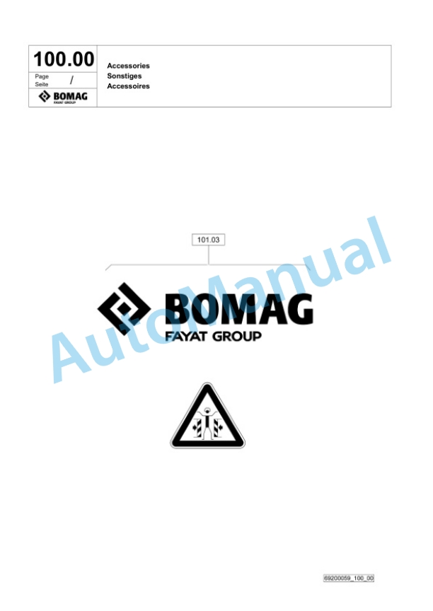 Bomag BPR 50-55 D Vibratory Plate Compactor Spare Parts Catalogue 00826335-4