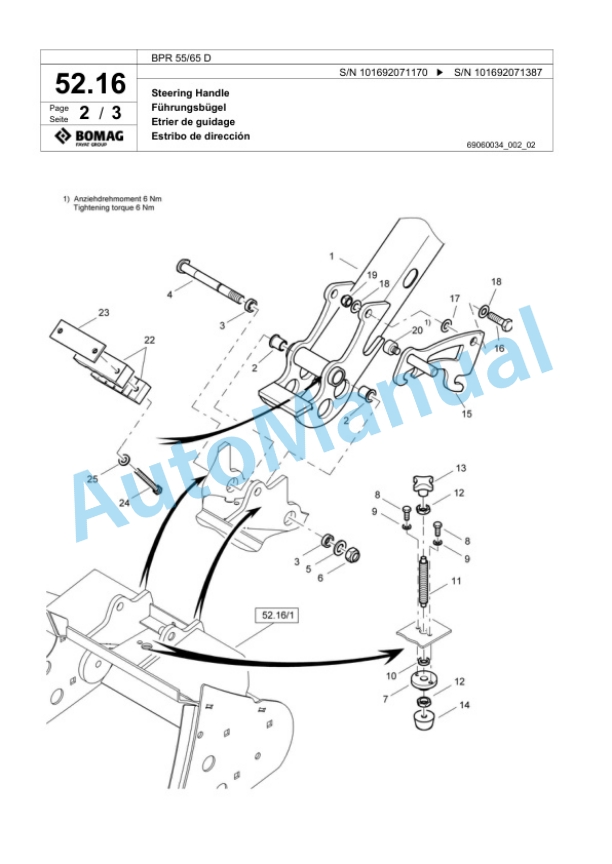 Bomag BPR 55-65 D Vibratory Plate Compactor Spare Parts Catalogue 00817989-2
