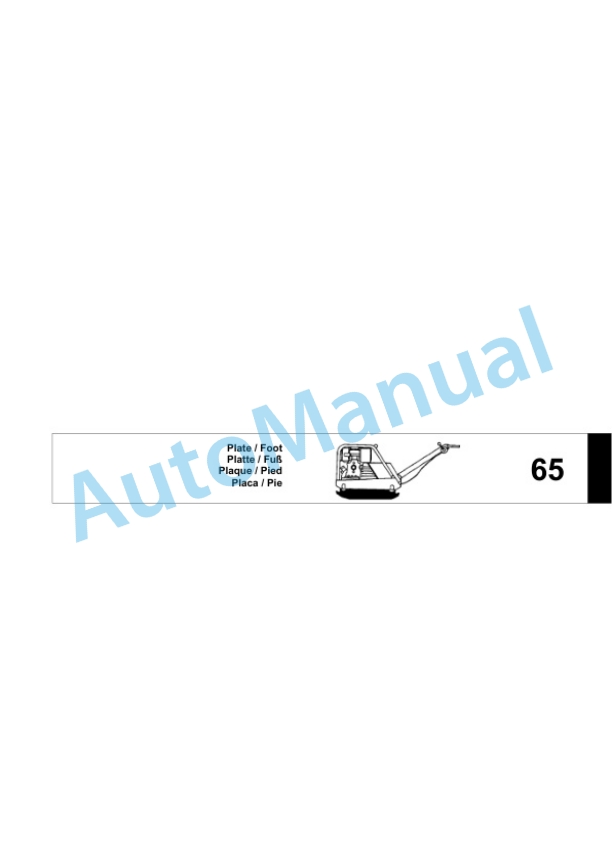 Bomag BPR 65-52 D-3 Vibratory Plate Compactor Spare Parts Catalogue 00817443-5