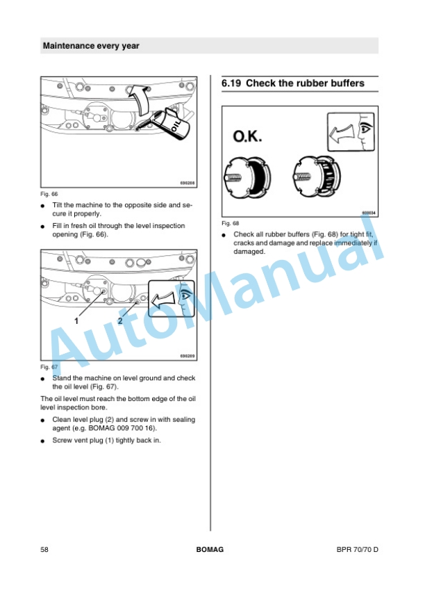 Bomag BPR 70-70 D Reversible Vibrating Plate Operating and Maintenance Instructions 00806761-4