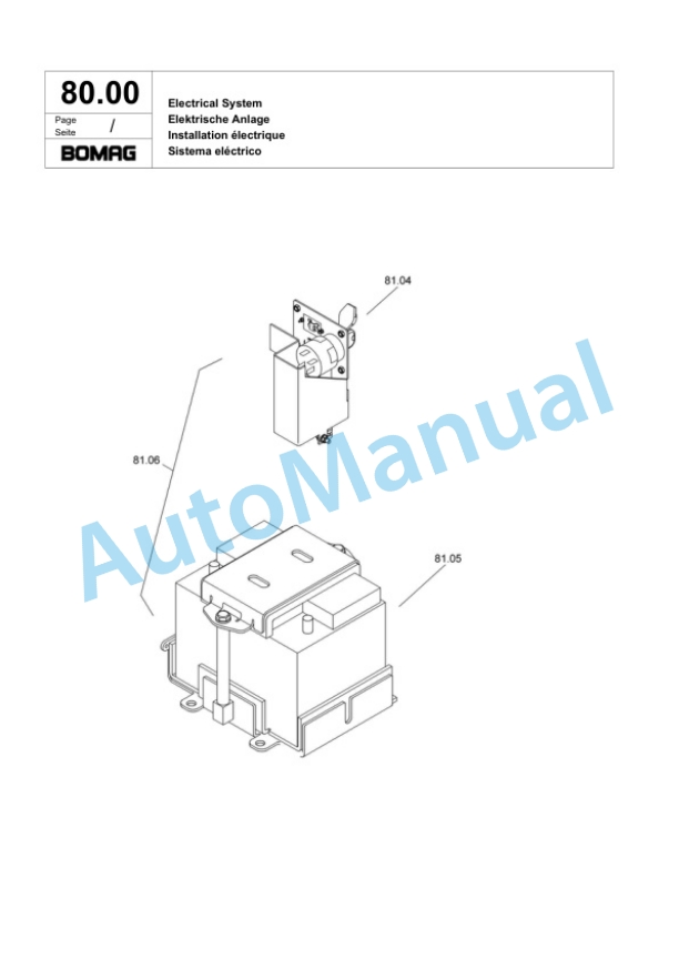 Bomag BPR 70-70 D Vibratory Plate Compactor Spare Parts Catalogue 00818747-3