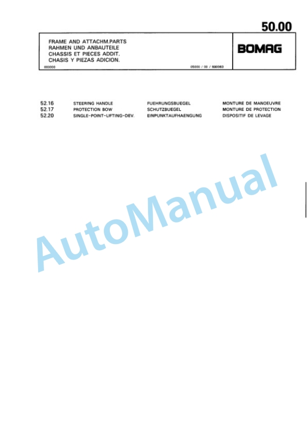 Bomag BPR 75-60 D-3 Vibratory Plate Compactor Spare Parts Catalogue 00811414-3