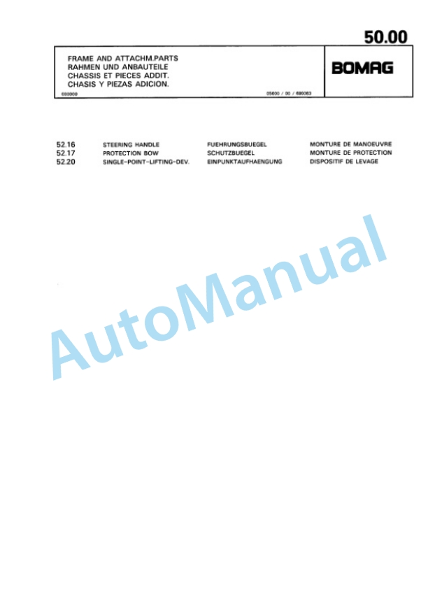 Bomag BPR 75-60 HD-3 Vibratory Plate Compactor Spare Parts Catalogue 00811413-3