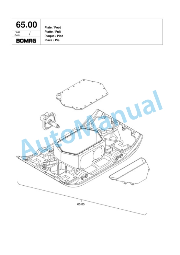 Bomag BRR 45-55 D Vibratory Plate Compactor Spare Parts Catalogue 00817921-4