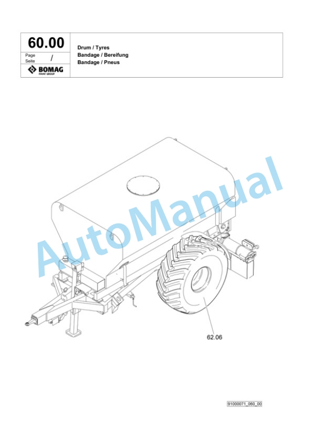 Bomag BS 10000 Tractor-Towed Spreader Spare Parts Catalogue 00818787-3