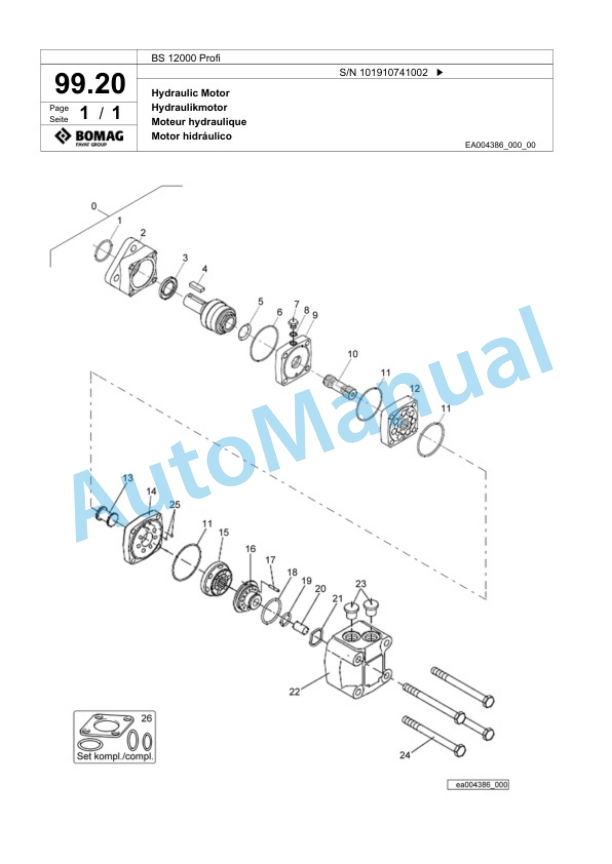 Bomag BS 12000 Profi Tractor-Towed Spreader Spare Parts Catalogue 00824293-3