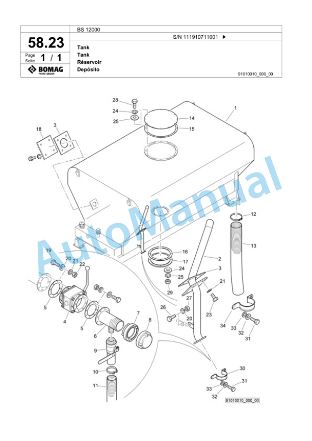 Bomag BS 12000 Tractor-Towed Spreader Spare Parts Catalogue 00818789-3