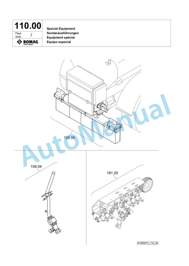 Bomag BS 12000 Tractor-Towed Spreader Spare Parts Catalogue 00824291-5