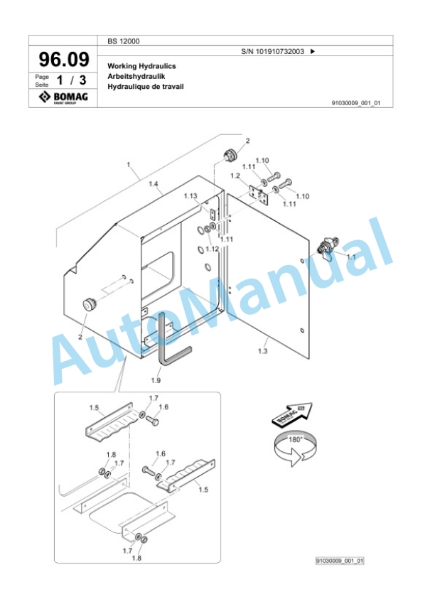 Bomag BS 12000 Tractor-Towed Spreader Spare Parts Catalogue 00824977-3