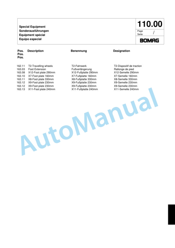 Bomag BT 60-4 Vibratory Tamper Spare Parts Catalogue 00817997-5