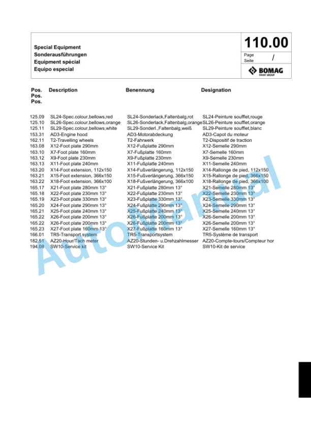 Bomag BT 60-4 Vibratory Tamper Spare Parts Catalogue 00818783-3