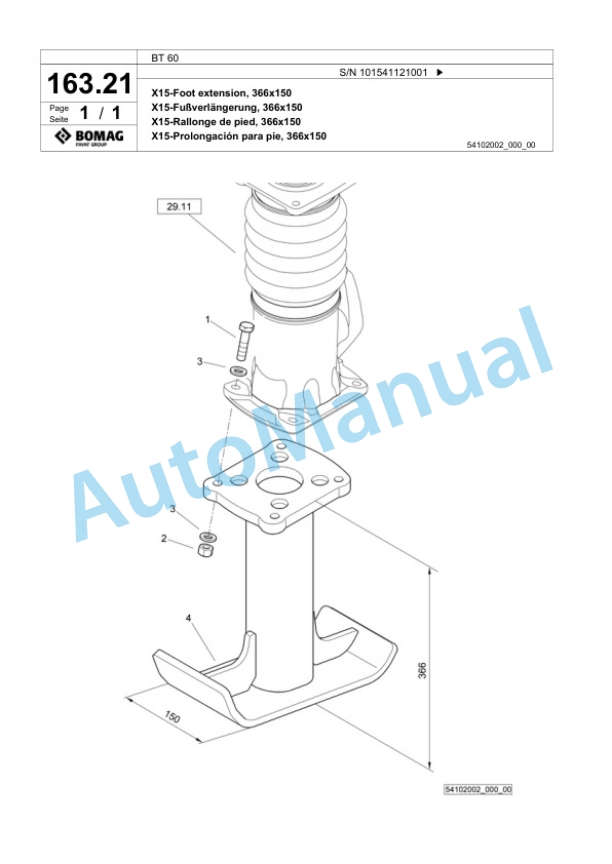 Bomag BT 60 Vibratory Tamper Spare Parts Catalogue 00824635-5