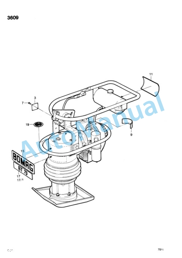 Bomag BT 70 S, BT 71 Vibratory Tamper Spare Parts Catalogue 00813200-4