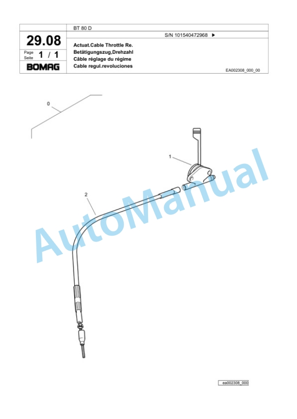 Bomag BT 80 D Vibratory Tamper Spare Parts Catalogue 00817455-2