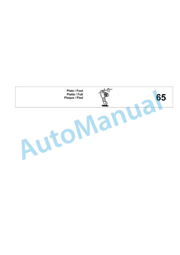 Bomag BT 80 D Vibratory Tamper Spare Parts Catalogue 00818735-3