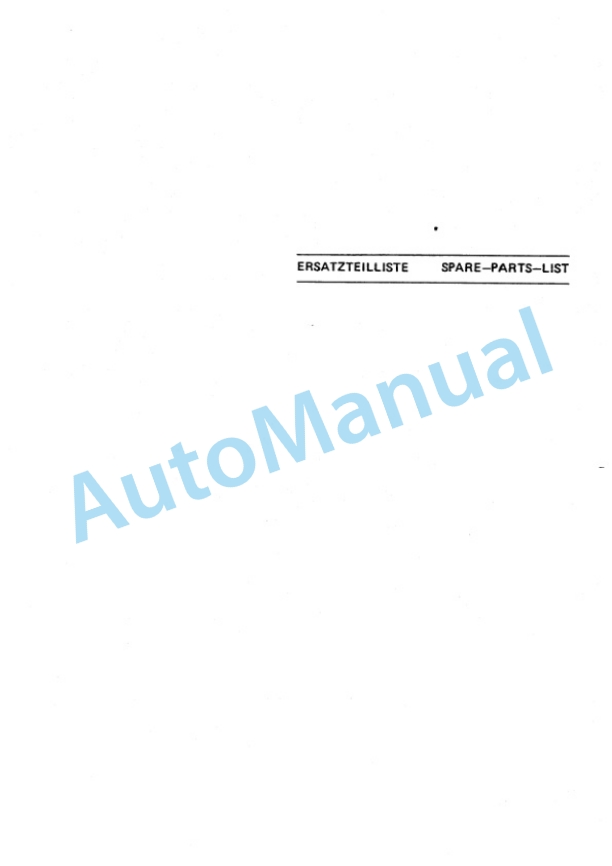 Bomag BTM 03 Terra Meter Spare Parts Catalogue 00819005-4