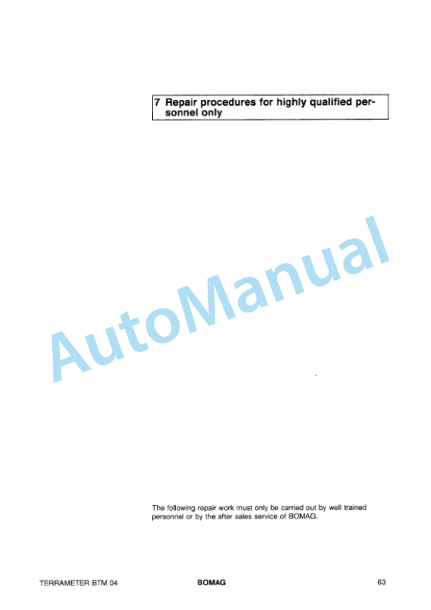 Bomag BTM 04 Terra Meter Spare Parts Catalogue 00816202-2