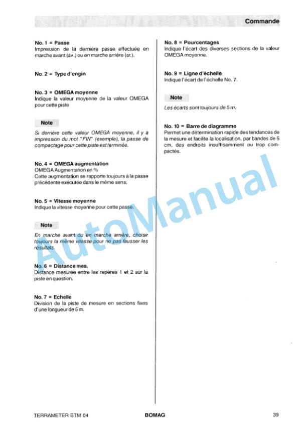 Bomag BTM 04 Terra Meter Spare Parts Catalogue 00816203 FR-2