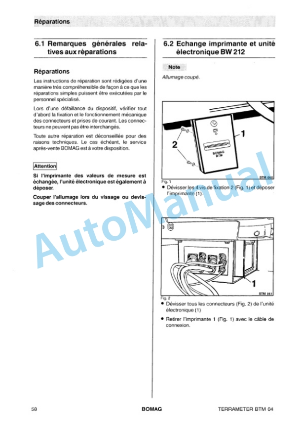 Bomag BTM 04 Terra Meter Spare Parts Catalogue 00816203 FR-4