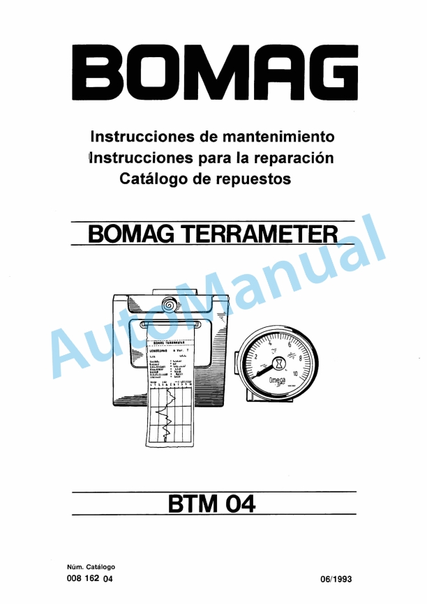 Bomag BTM 04 Terra Meter Spare Parts Catalogue 00816204 ES
