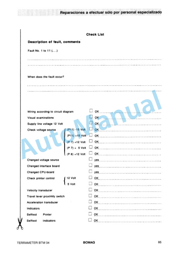 Bomag BTM 04 Terra Meter Spare Parts Catalogue 00816204 ES-3
