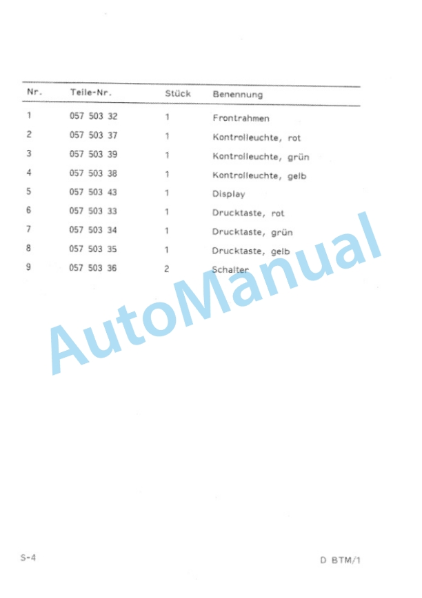 Bomag BTM Terra Meter Spare Parts Catalogue 00814700-4