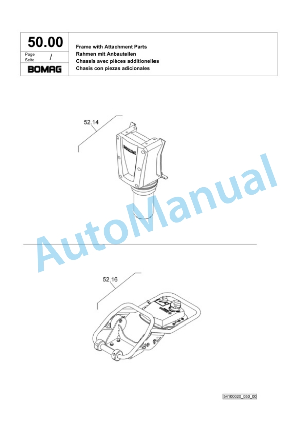 Bomag BVT 65 Vibratory Tamper Spare Parts Catalogue 00818677-2