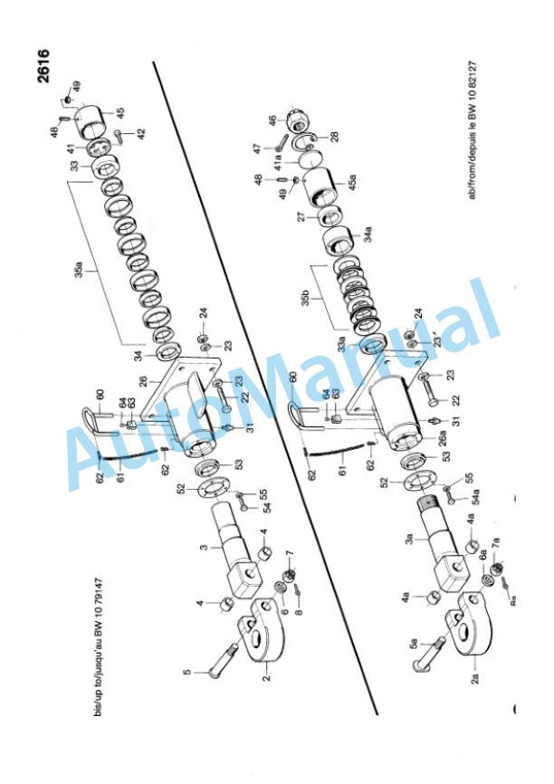 Bomag BW 10, BW 10 S Vibrating Towed Roller Spare Parts Catalogue 00812502 FR-4
