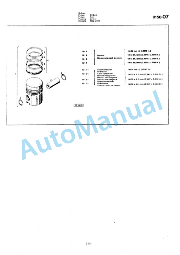 Bomag BW 10, BW 10S Towed Vibratory Rollers Spare Parts Catalogue 00812501-3