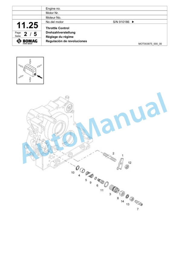 Bomag BW 100 AC-3 Combination Roller Spare Parts Catalogue 00817457-2
