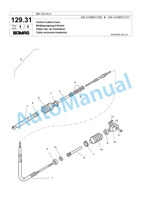 Bomag BW 100 AC-4 Combination Roller Spare Parts Catalogue 00817687-5