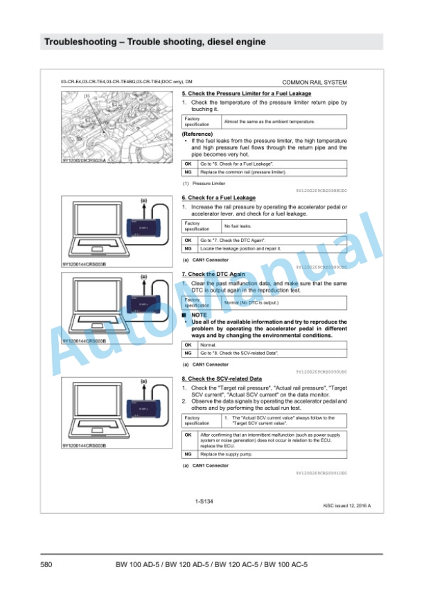 Alternative view of Bomag BW 100 AD-5, BW 100 AC-5, BW 120 AD-5, BW 120 AC-5 Tandem Vibratory Rollers Service Manual 00840072