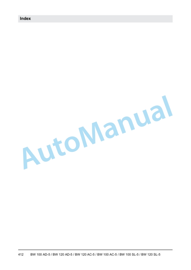 Alternative view of Bomag BW 100 AD-5 to BW 120 SL-5 Tandem Vibratory Rollers Service Manual 00840124