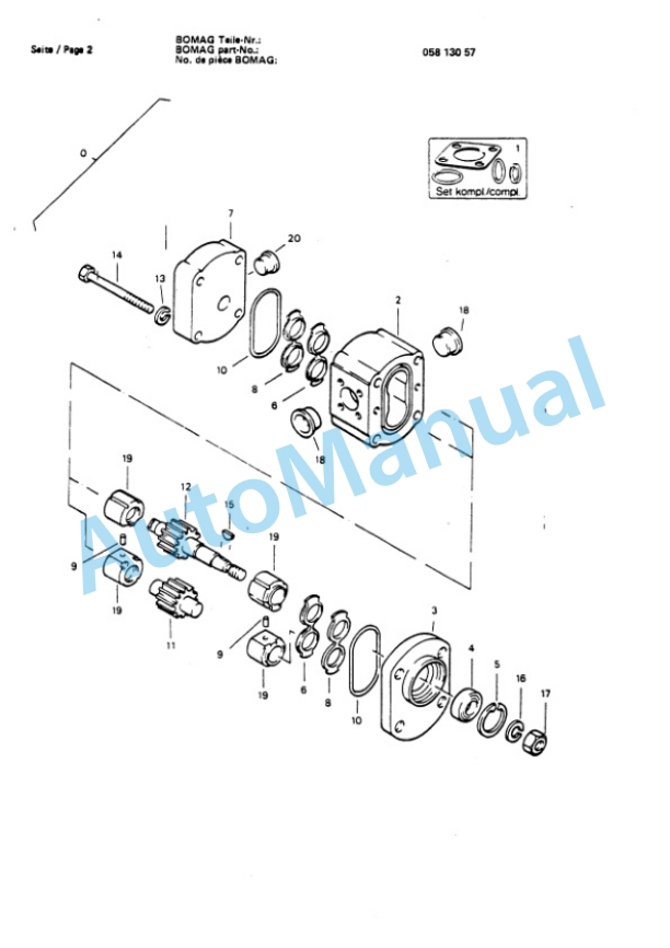 Bomag BW 120 AD-AC Spare Parts Catalogue 00812760-2