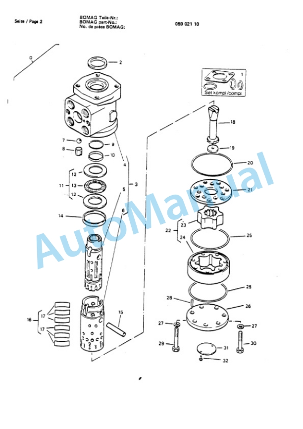 Bomag BW 120 AD-AC Spare Parts Catalogue 00812760-3