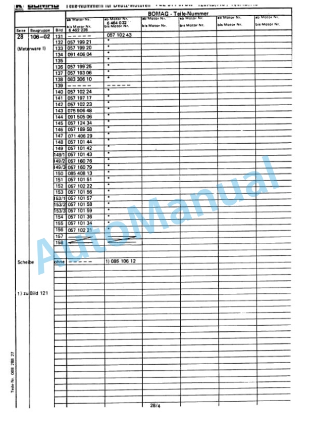 Bomag BW 120 AD-AC Spare Parts Catalogue 00812760-4