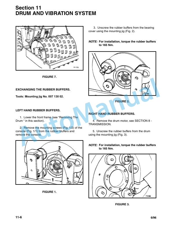 Bomag BW 124 D, BW 124 PD, BW 124 PDB Single Drum Rollers Repair Instructions 0852636-5