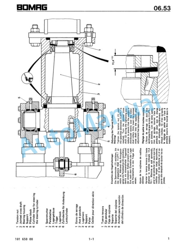 Bomag BW 125 ADH, BW 135 AD, BW 138 AD Tandem Vibratory Roller Repair Instructions 00819044-3