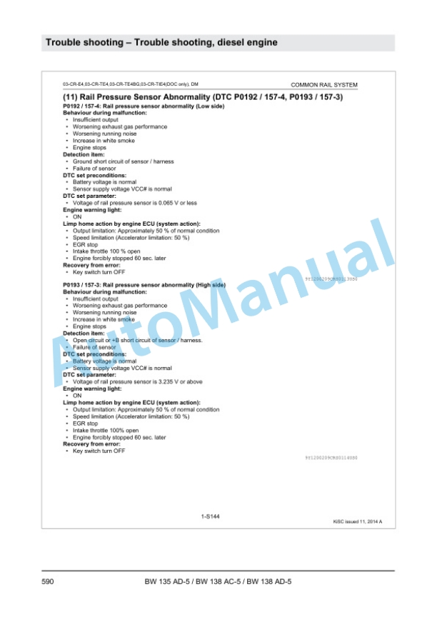 Alternative view of Bomag BW 135 AD-5, BW 138 AC-5, BW 138 AD-5 Tandem Vibratory Rollers Service Manual 00840132