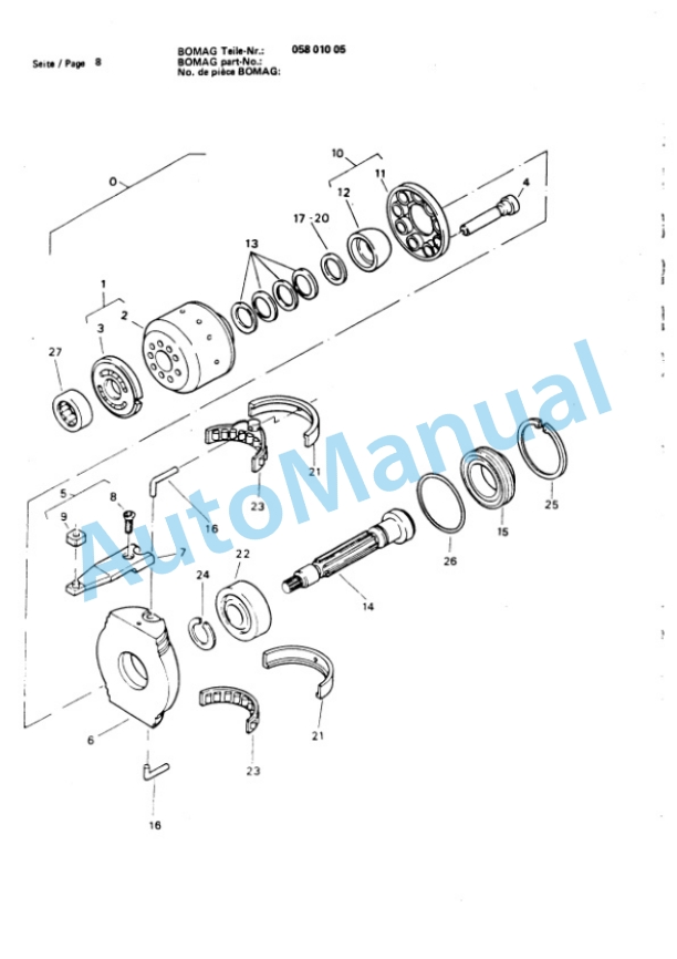 Bomag BW 142 PD, BW 142 PDB, BW 172 PD, BW 172 PDB Spare Parts Catalogue 00814422-4