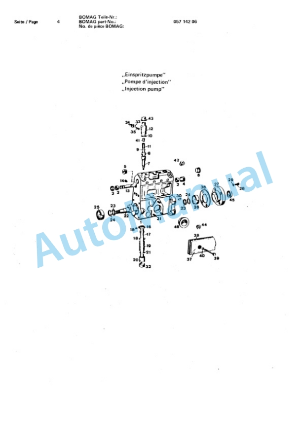 Bomag BW 144 AD, BW 154 AD Spare Parts Catalogue 00814510-2