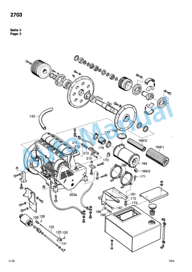 Bomag BW 15, BW 15S Towed Vibratory Rollers Spare Parts Catalogue 00812602 FR-3