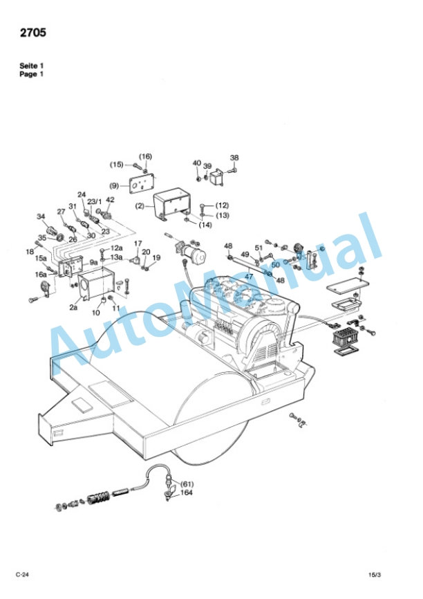 Bomag BW 15, BW 15S Towed Vibratory Rollers Spare Parts Catalogue 00812602 FR-4