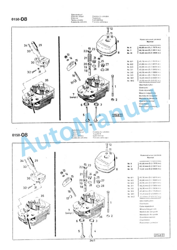 Bomag BW 15, BW 15S Trailed Vibratory Rollers Spare Parts Catalogue 00812600 GE-3