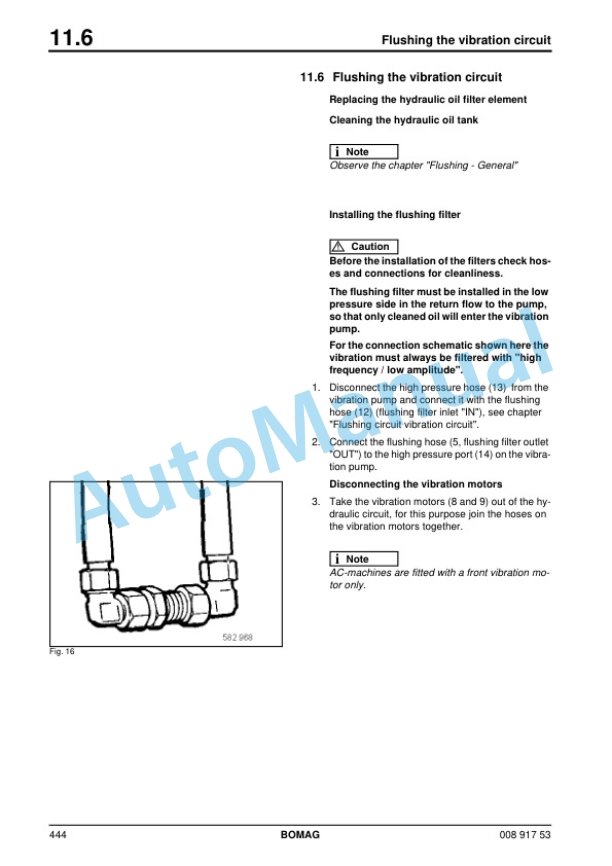 Alternative view of Bomag BW 154 AD-4 AM Tandem Vibratory Roller Service Manual 00891753