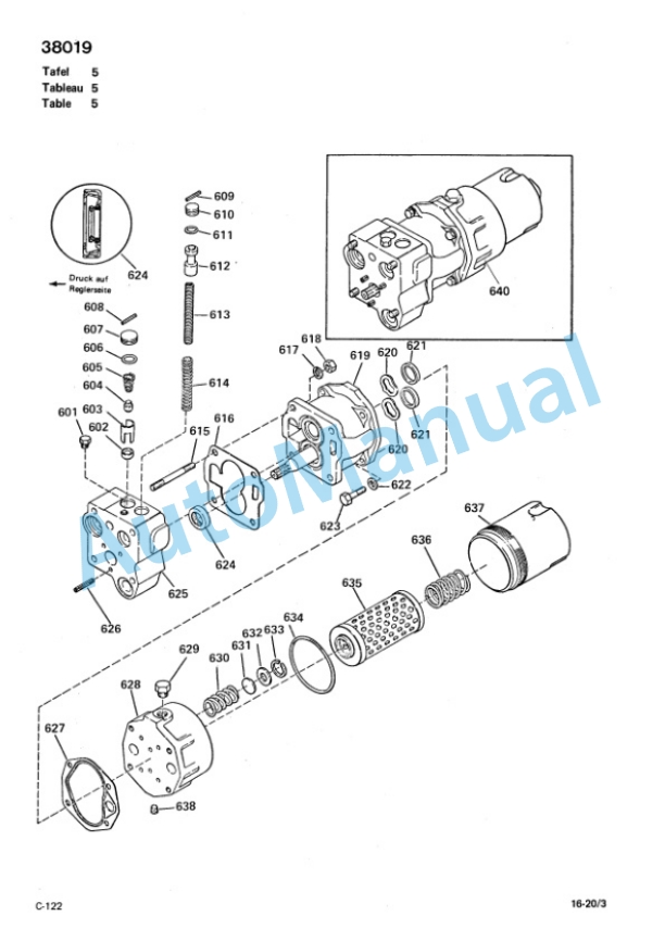 Bomag BW 16-20 R Pneumatic Tyred Roller Spare Parts Catalogue 00811901-2
