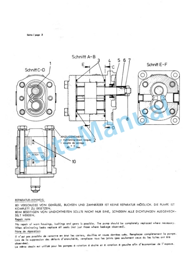 Bomag BW 16-20 R Pneumatic Tyred Roller Spare Parts Catalogue 00811901-4